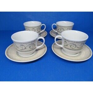 Johnson Brothers Acanthus Tea Cup & Saucer 4 Sets